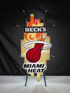 lot 66 image: Becks Miami Heat NBA neon, NIB