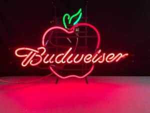 lot 72 image: Budweiser Apple neon
