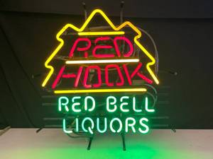 lot 87 image: Red Hook, Red Bell Liquors neon sign