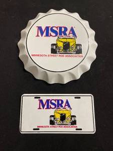 lot 125 image: MSRA MN Street Rod Assoc, bottle cap and license plate tin tackers