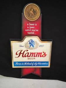 lot 138 image: Hamms Beer Embossograph Display