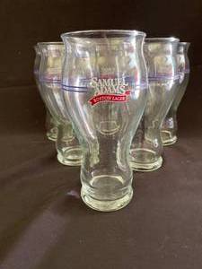 lot 149 image: Lot of 6, Sam Adams Boston Lager beer glasses, NIB