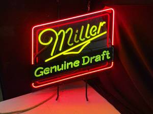 lot 177 image: Miller Genuine Draft neon