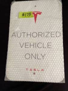 lot 173 image: Tesla Parking Only commercial grade sign