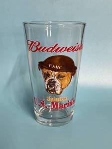 lot 153 image: Budweiser Salutes U.S. Marines with bulldog pint glass