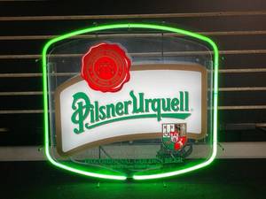 lot 195 image: Pilsner Urquell neon, NOS