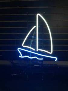 lot 202 image: Neon sailboat