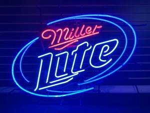 lot 208 image: Miller Lite blue hoops, medium, neon