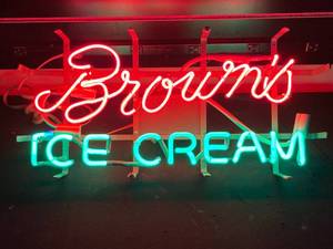 lot 215 image: Browns Ice Cream neon