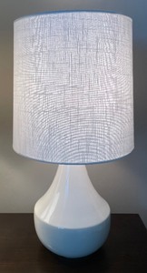 lot 31 image: Pair of White Decorative Table Lamps