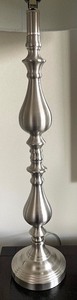 lot 37 image: Stunning Tall Silver Colored Table Lamp