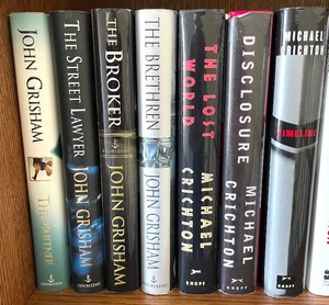 lot 44 image: Books Books Books Books including Sue Grafton, John Grisham, Michael Crichton and More