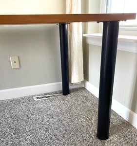 lot 50 image: Wooden Top Desk  Table with Metal Legs