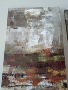 lot 19 image: Pair of Large Abstract Canvas Prints by Silvia Vassileva
