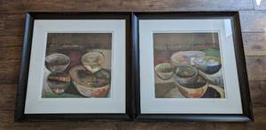 lot 15 image: Pair of Framed Calm Ceremony Gicle Prints by David Bailey