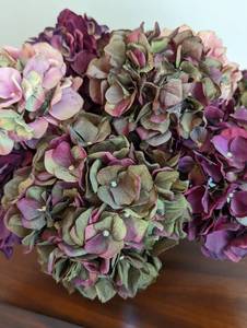 lot 70 image: Colorful Faux Hydrangea Arrangement