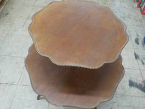 Vintage 2 Tier Wood End Table- need...