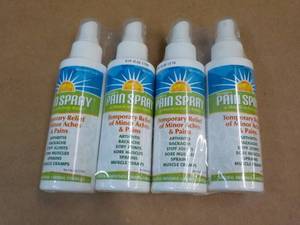 4 - 4 oz Pain Spray...