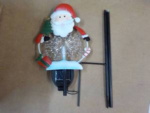 4 Solar Metal Santa Stakes...