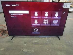 lot 825 image: TCL - 65 Class 4-Series 4K UHD HDR Smart Roku TV