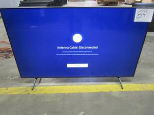 lot 841 image: SAMSUNG 55 Class 4K Crystal UHD (2160P) LED Smart TV with HDR (COSMETIC REPAIRS)
