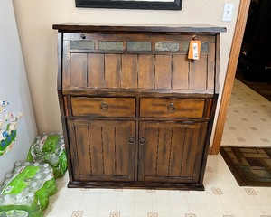 lot 121 image: Front Drop Secretary Desk