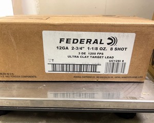 lot 50U image: CASE QUANTITY of Federal 12GA Shotgun Shells 2-34