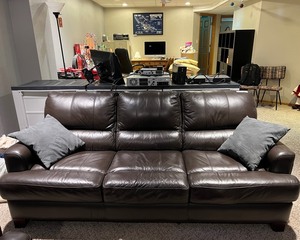 lot 238 image: Leather Couch