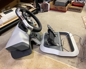 lot 263 image: Xbox Racing Wheel & Foot Pedals