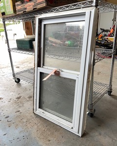 lot 97 image: Small Double Hung Window w screen