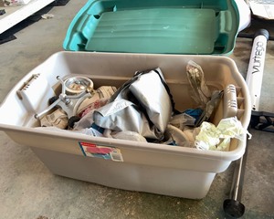 lot 454 image: Assorted Home Maintenance in Storage Tub