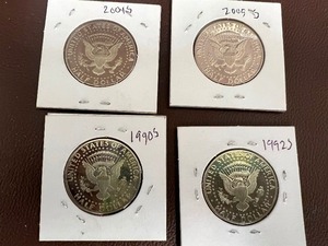 lot 32 image: LOT OF 4 KENNEDY HALF DOLLAR PROOF COINS