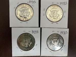 lot 37 image: LOT OF 4 KENNEDY HALF DOLLAR PROOF COINS