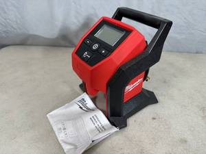 lot 5 image: Brand New Milwaukee M12 Cordless Compact Inflator  Air Compressor