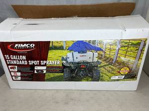 lot 6 image: Brand New Fimco 15 Gallon Sprayer with Pump, Tank, Hose, Wand