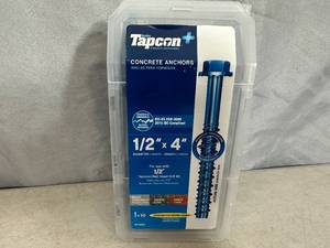 lot 22 image: New Tapcon 12 x 4  Concrete Screw Anchors