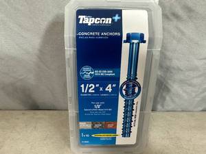 lot 25 image: New Tapcon 12 x 4  Concrete Screw Anchors