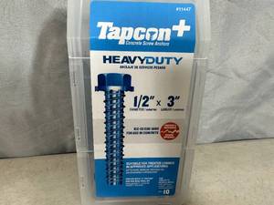 lot 28 image: New Tapcon 12 x 3  Concrete Screw Anchors