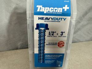 lot 29 image: New Tapcon 12 x 3  Concrete Screw Anchors