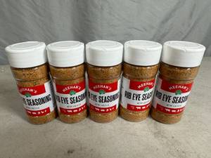 lot 97 image: 5 New Jars Meehans Seasoning