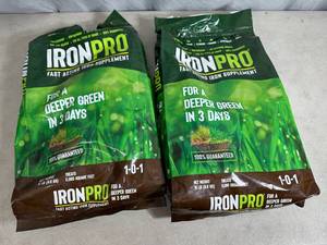 lot 104 image: 2 New Bags IronPro Iron Supplement for Lawns