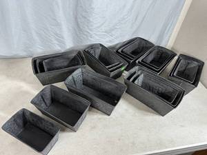 lot 130 image: 21 New Metal Decorative Bins