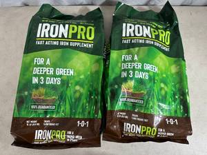 lot 141 image: 2 New Bags IronPro Iron Supplement for Lawns