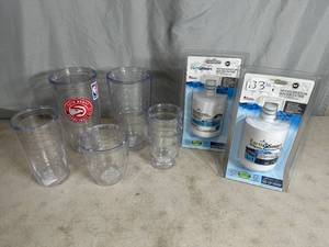 lot 194 image: New Tervis Cups, Refrigerator Filters