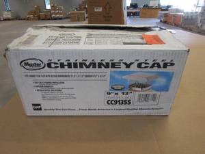 lot 51 image: Master Flow 9 in. x 13 in. Stainless Steel Fixed Chimney Cap (OPEN BOX)