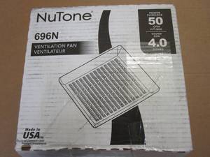 lot 52 image: Broan-NuTone 50 CFM CeilingWall Mount Bathroom Exhaust Fan (OPEN BOX)