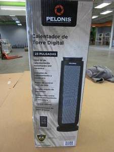 lot 15 image: Pelonis 23 in. 1500-Watt Digital Tower Ceramic Heater (OPEN BOX)