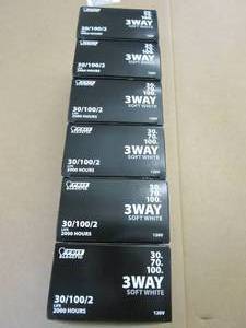 lot 64 image: 6 Pack of 2 bulbs A21 Feit Electric 3070100W 3 Way Soft White Bulbs (12 BULBS TOTAL)