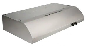 lot 71 image: Broan-NuTone AR1 Series 30 in. 270 Max Blower CFM 4-Way Convertible Under-Cabinet Range Hood with Light in Stainless Steel - SOLD AS IS