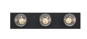 lot 53 image: 18 in. 3-Light Matte Black Vanity Light Bar (LIGHT BULBS NOT INCLUDED, OPEN BOX)
